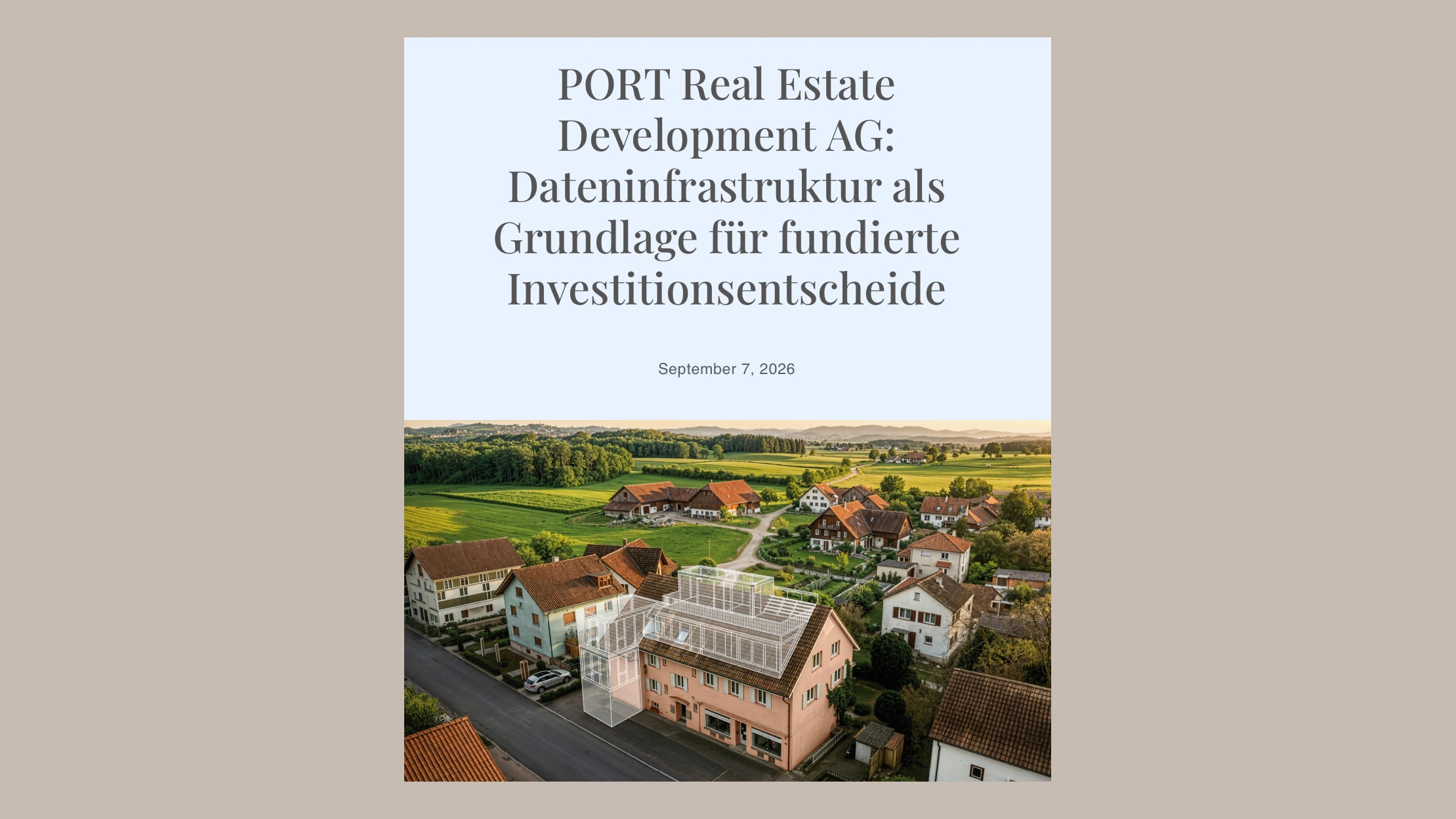 Une base factuelle commune : PORT sur Real Estate Move